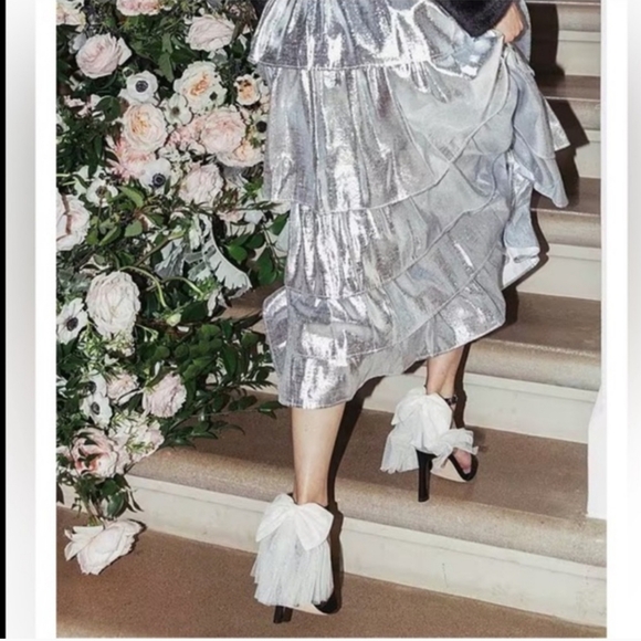 ANTONIO MELANI x Born on Fifth Elle Satin Tulle Bow Back Heels - Picture 2 of 8